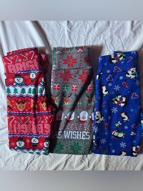 Holiday Cheer Kids Pajama Bottoms - Red and Blue